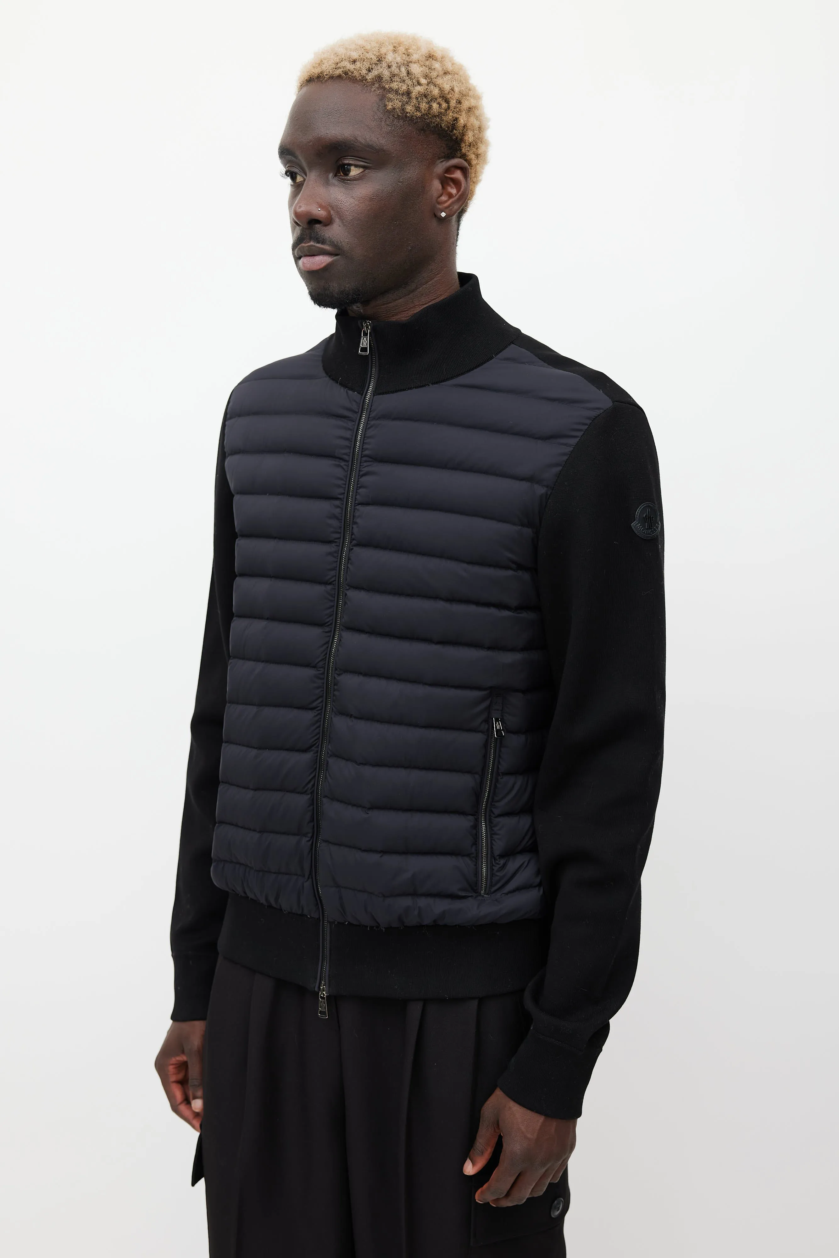 Black Maglia Padded Knit Jacket