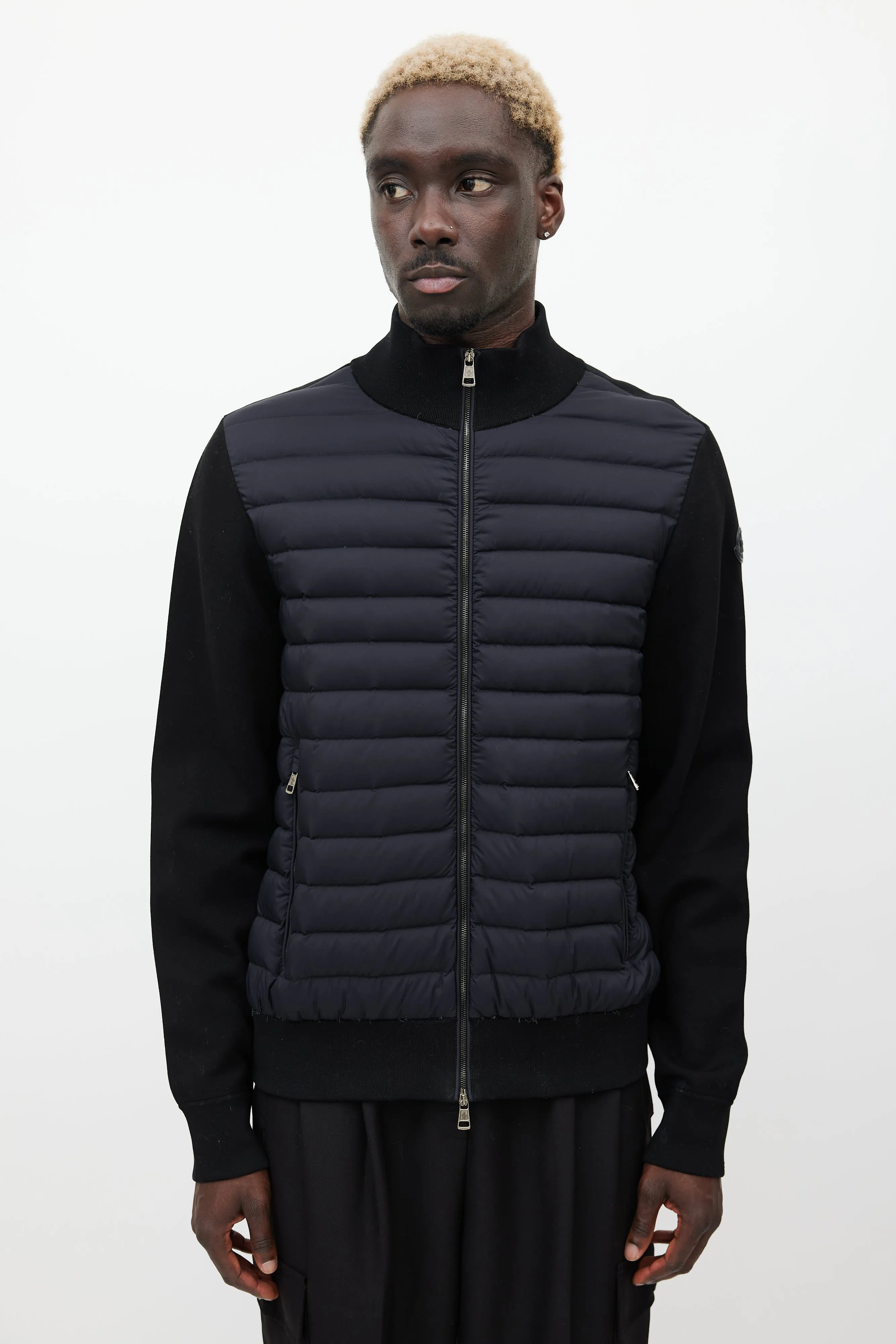 Black Maglia Padded Knit Jacket