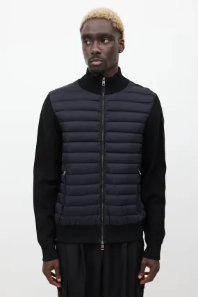Black Maglia Padded Knit Jacket