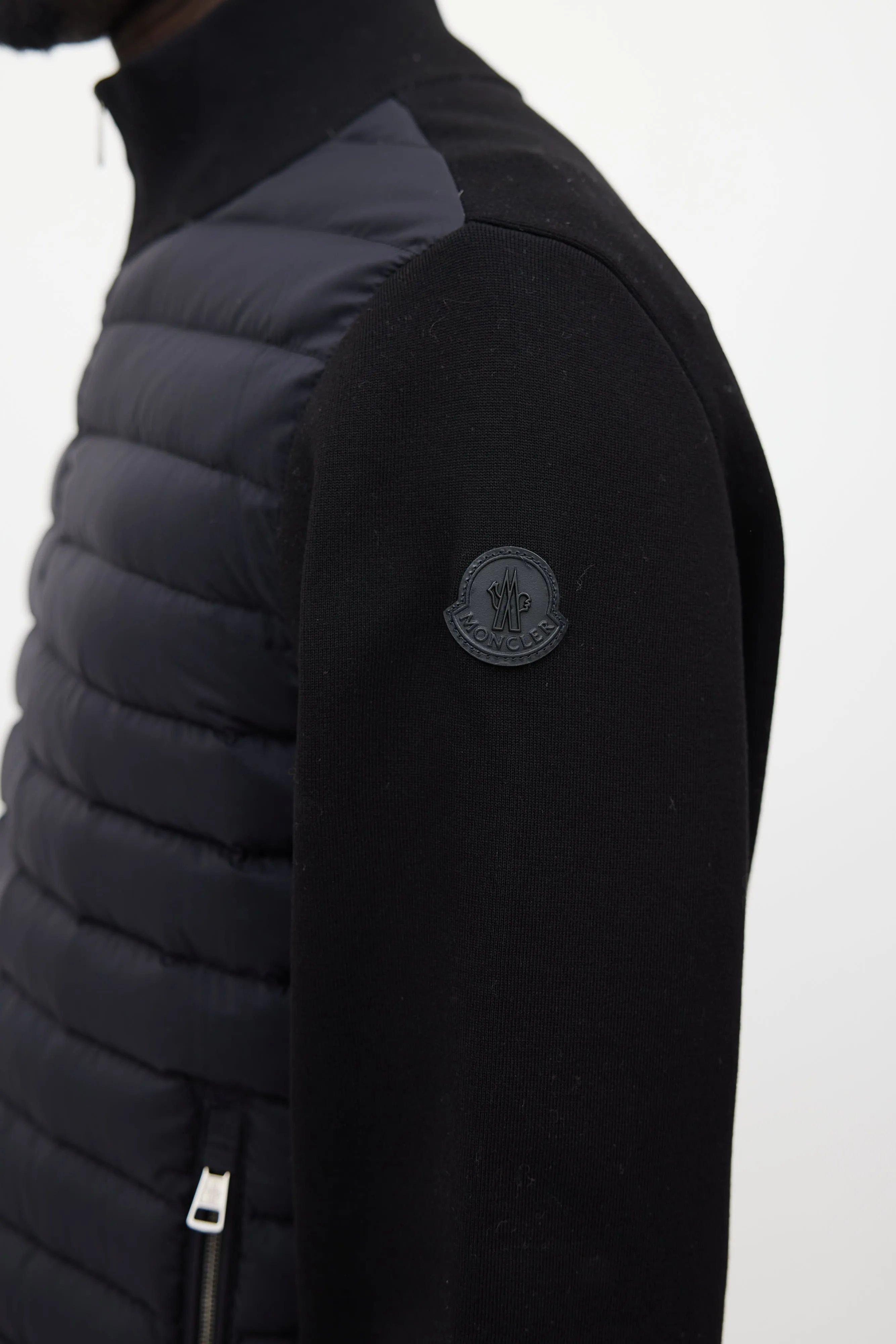 Black Maglia Padded Knit Jacket