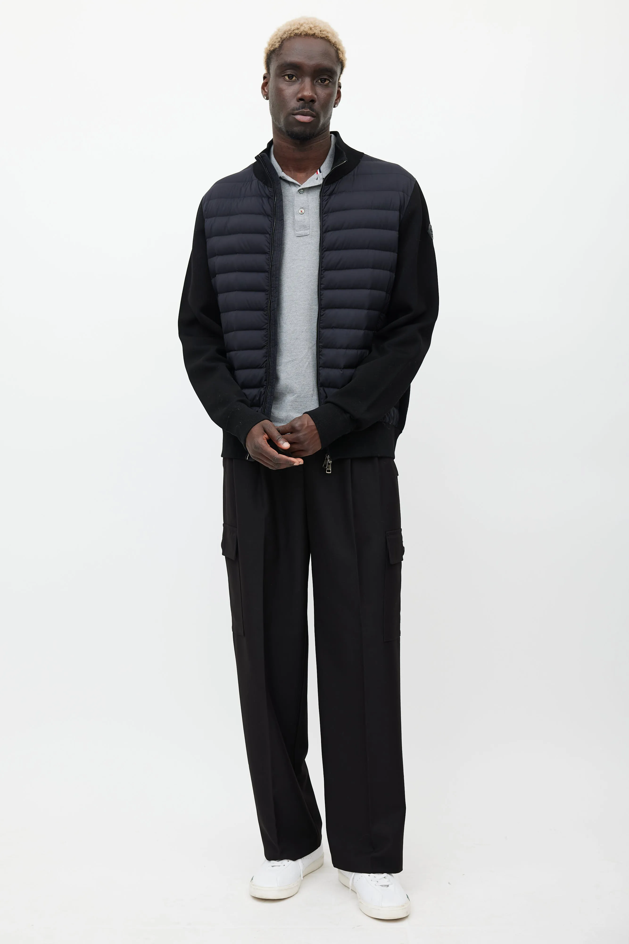 Black Maglia Padded Knit Jacket
