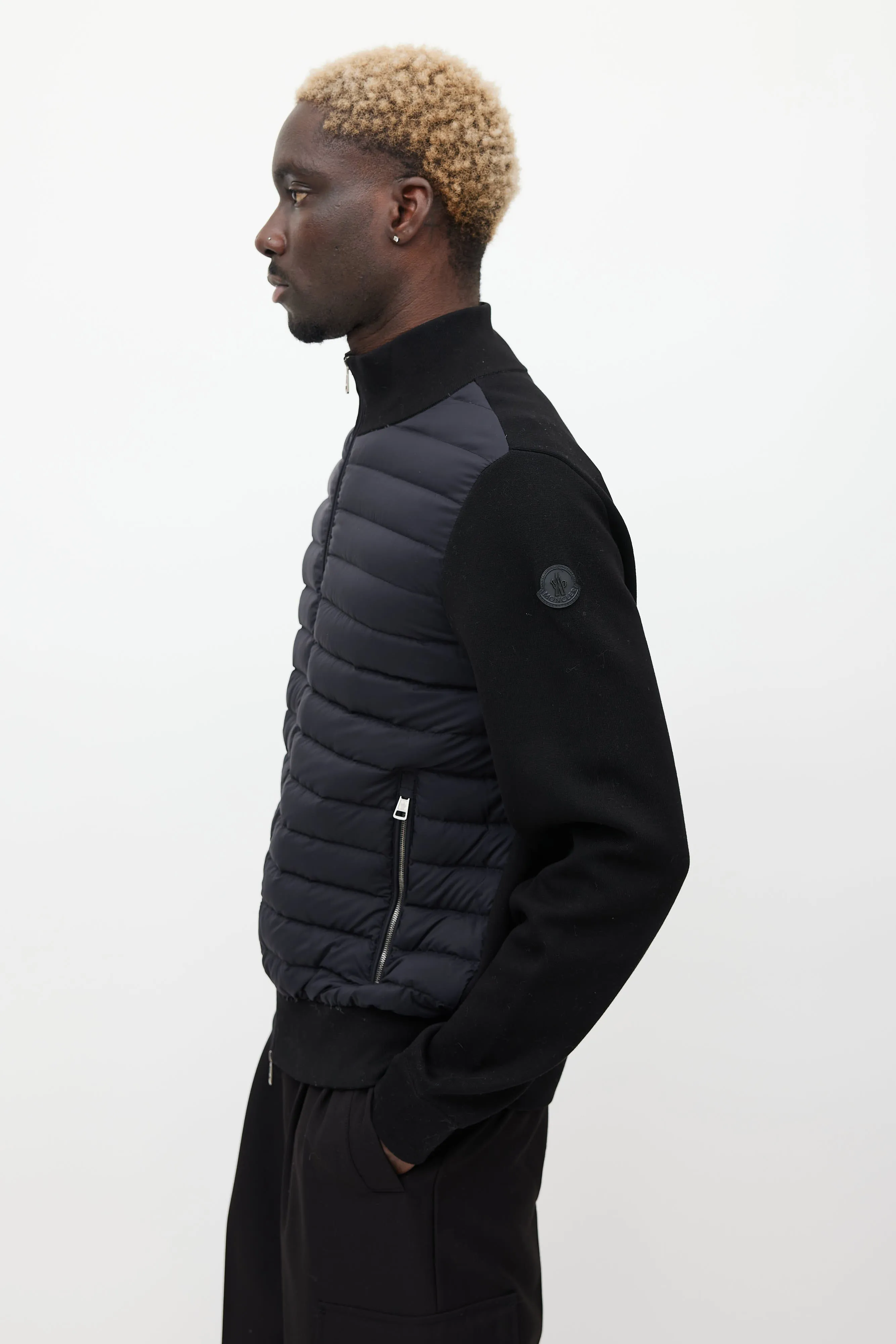 Black Maglia Padded Knit Jacket