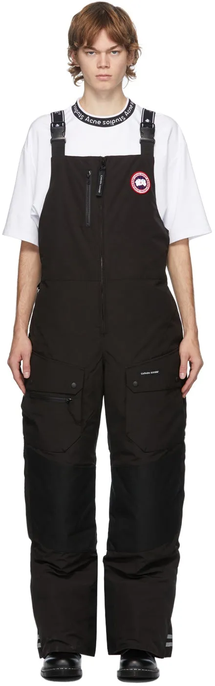 Canada Goose Black Down Tundra Bib Overalls
