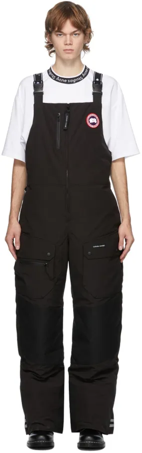 Canada Goose Black Down Tundra Bib Overalls