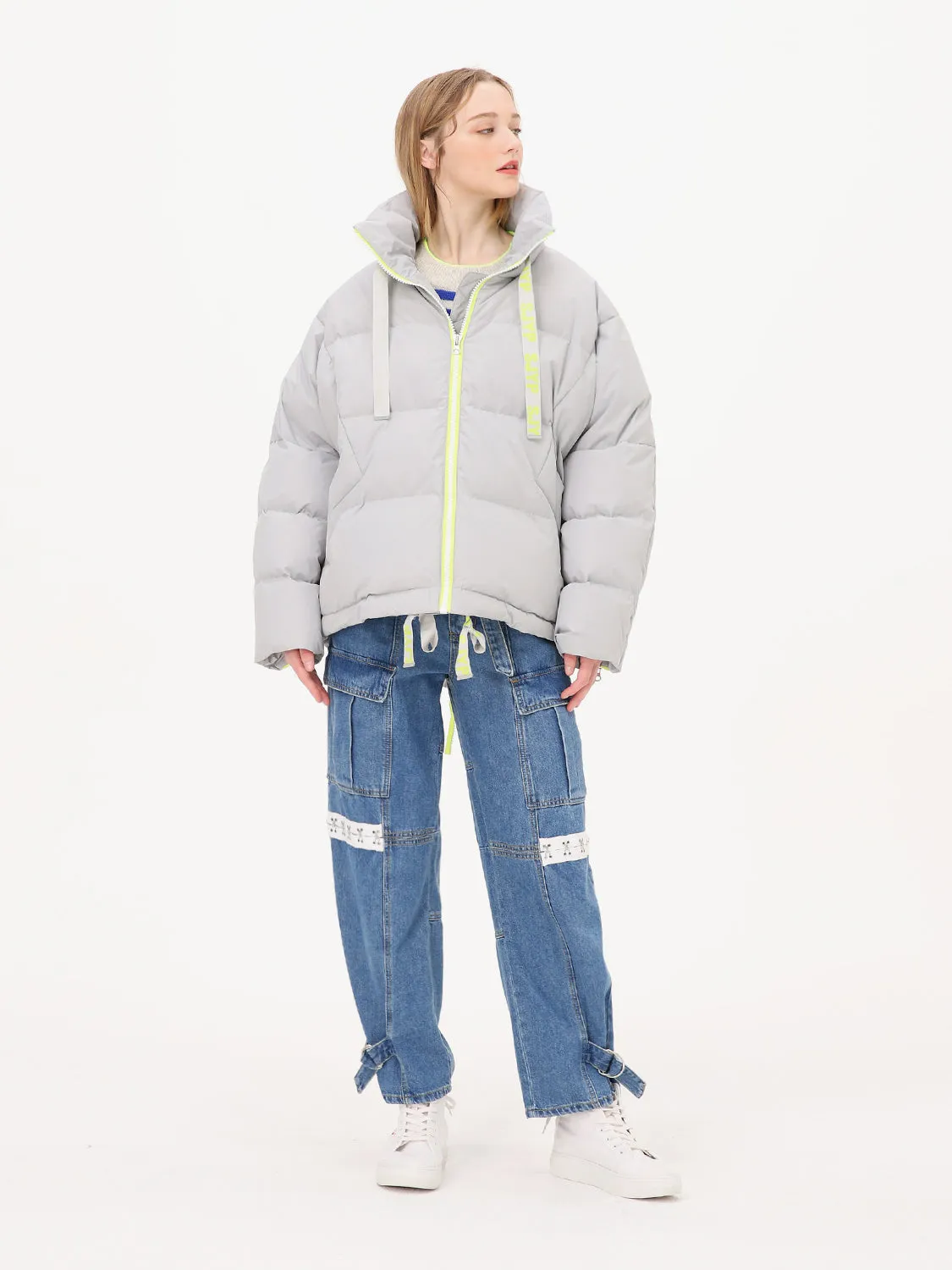 COLOR GOOSE DOWN SHORT JUMPER