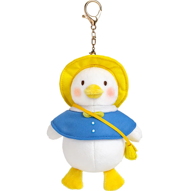 Cute Cartoon Navy Duck Plush Keychain