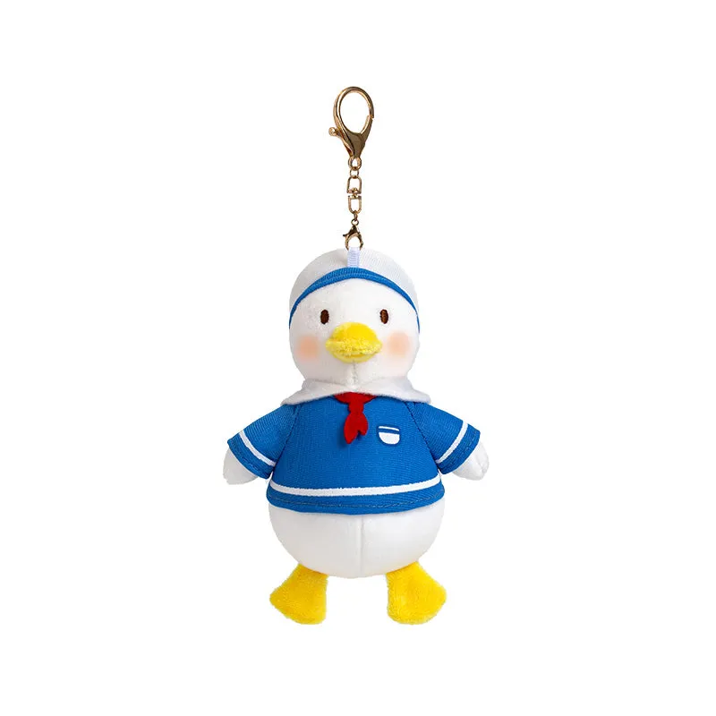 Cute Cartoon Navy Duck Plush Keychain