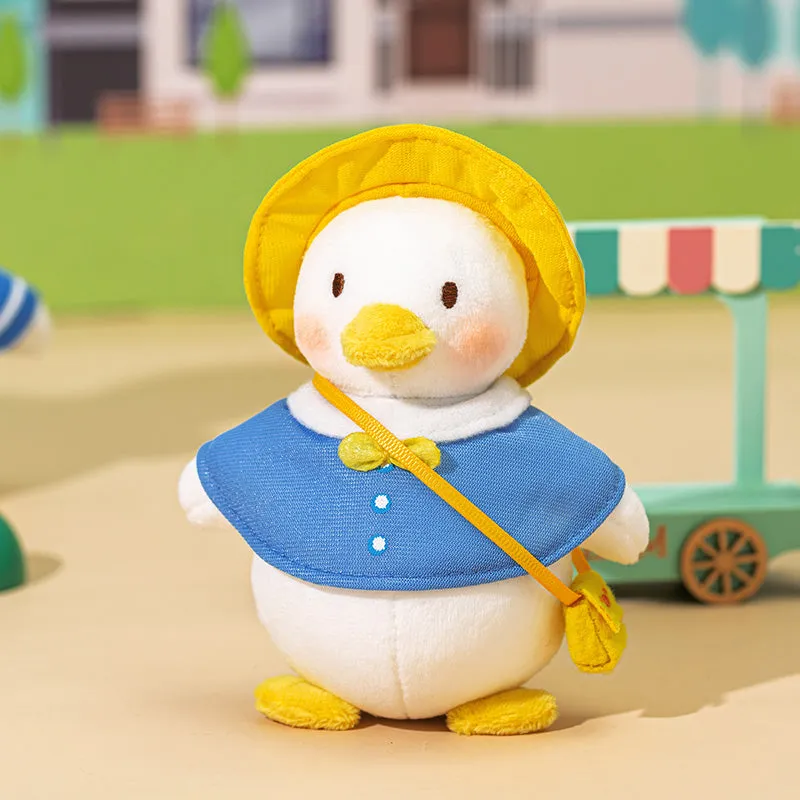 Cute Cartoon Navy Duck Plush Keychain
