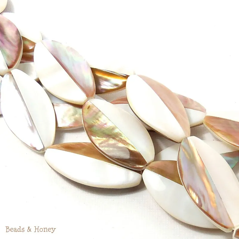 Makabibi and Brown Lip Shell Oval 18x30mm (4pcs)