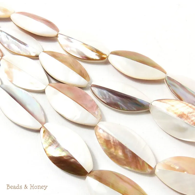 Makabibi and Brown Lip Shell Oval 18x30mm (4pcs)