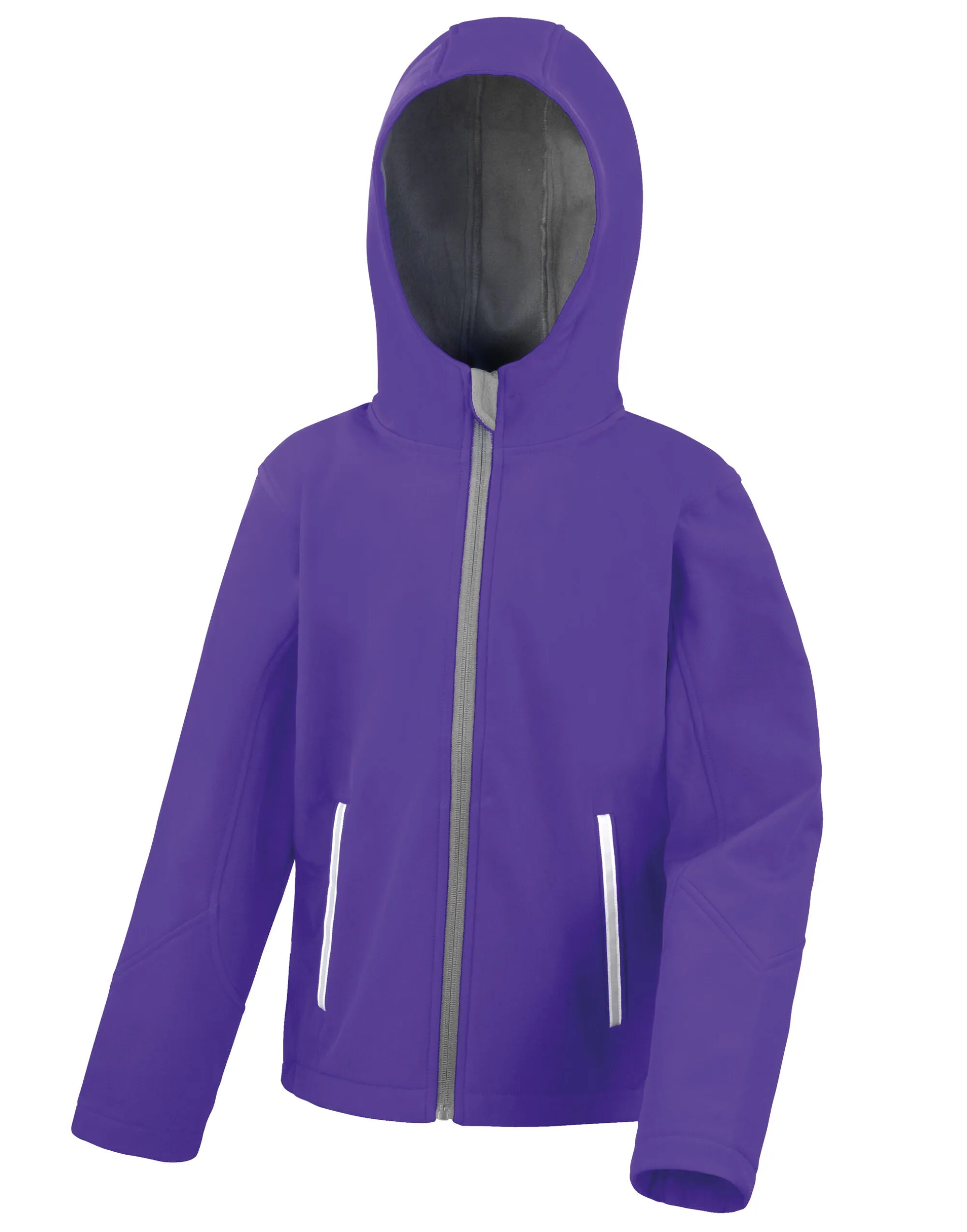 R224JY Result Core Junior Hooded Softshell Jkt