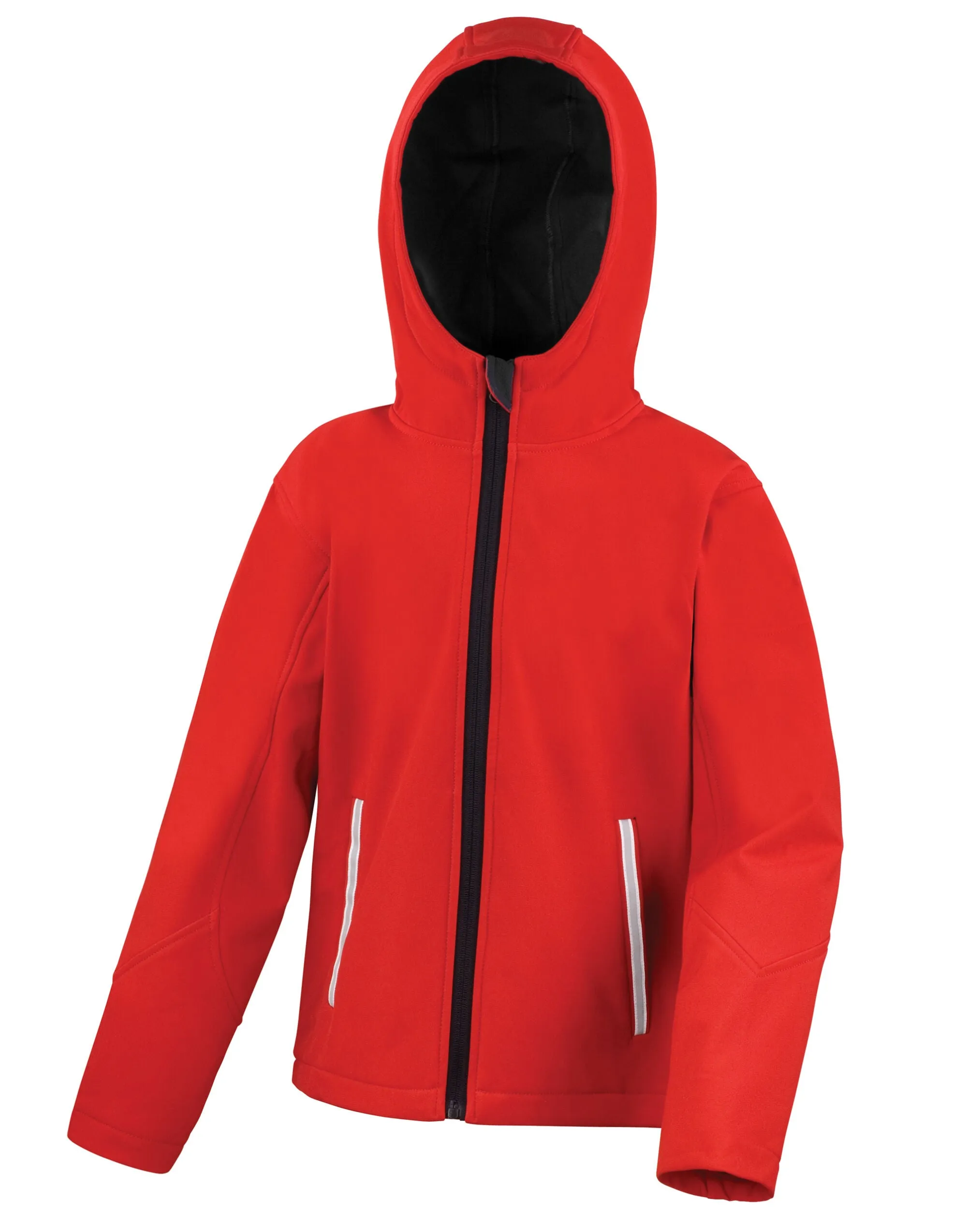 R224JY Result Core Junior Hooded Softshell Jkt