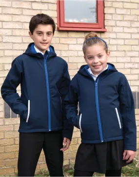 R224JY Result Core Junior Hooded Softshell Jkt