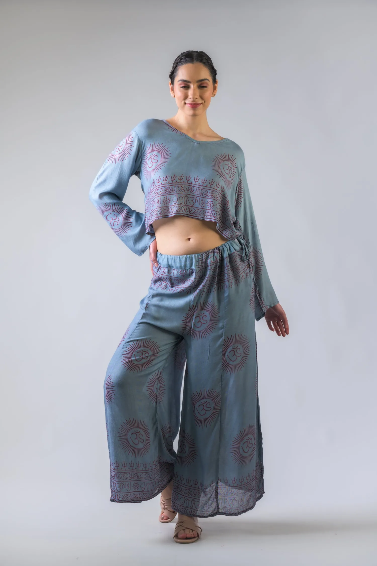 Rhea V Neck Top and Trousers Set