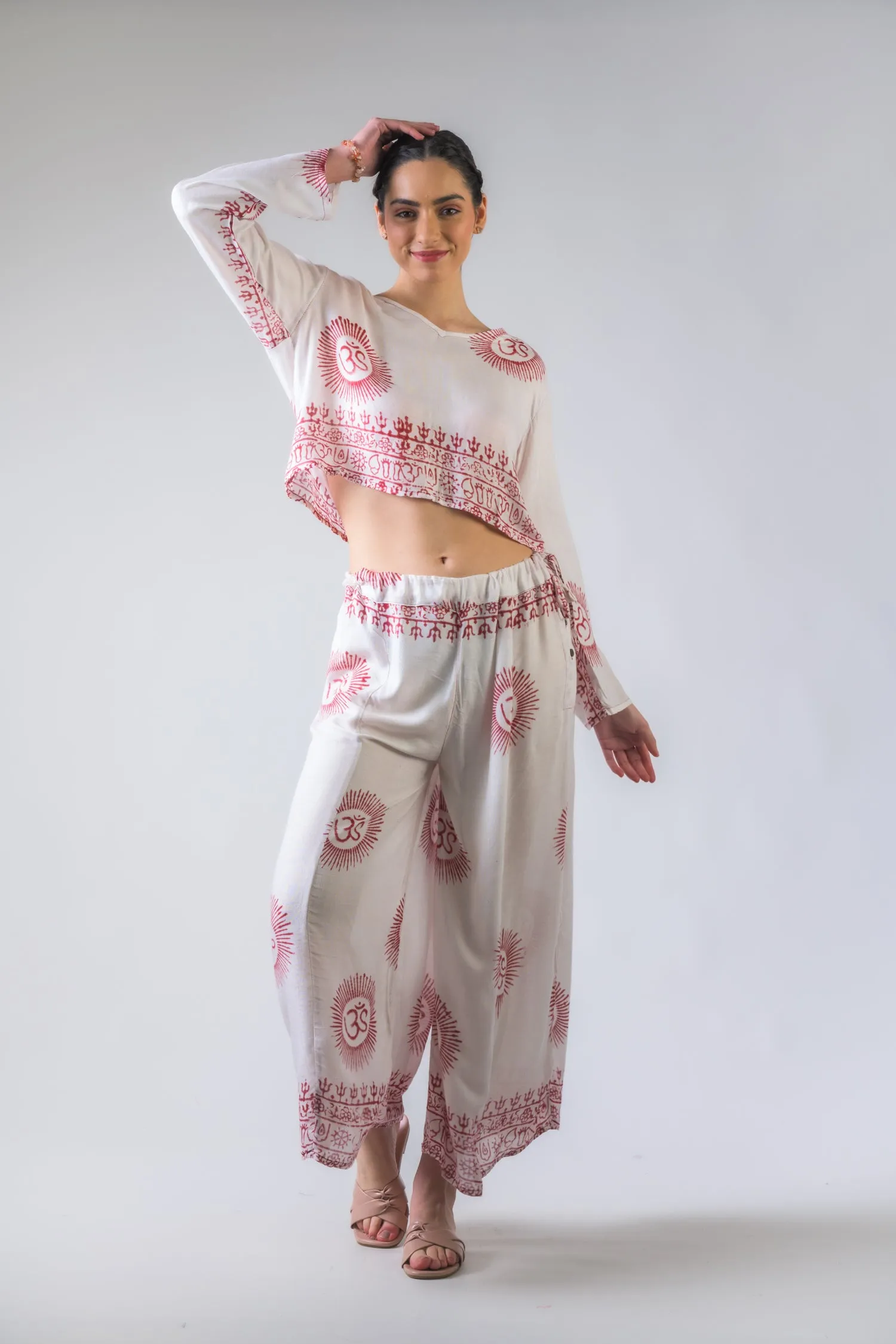 Rhea V Neck Top and Trousers Set