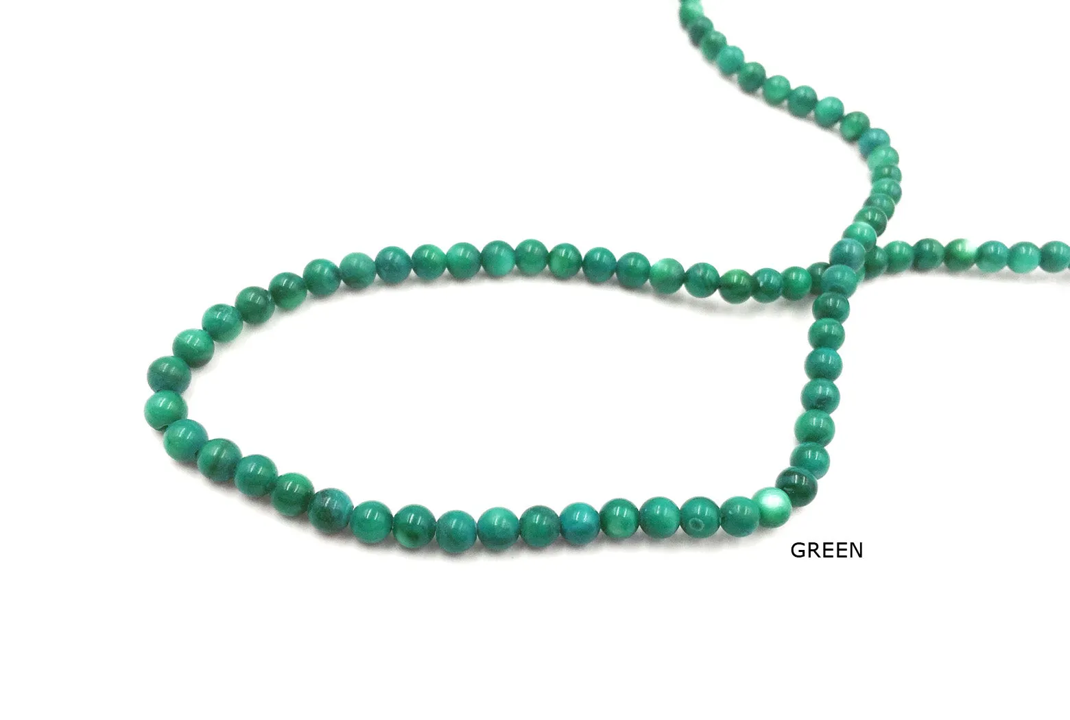 SP1046 4mm Round Shell Beads