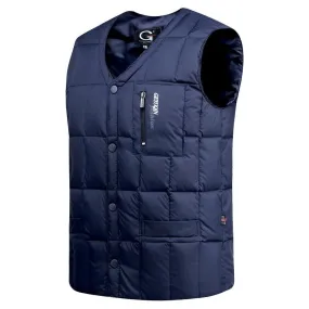 White Duck Down Jacket Vest Men Autumn Winter Warm Sleeveless V-neck Button Down Lightweight Waistcoat Fashion Casual Male Vest