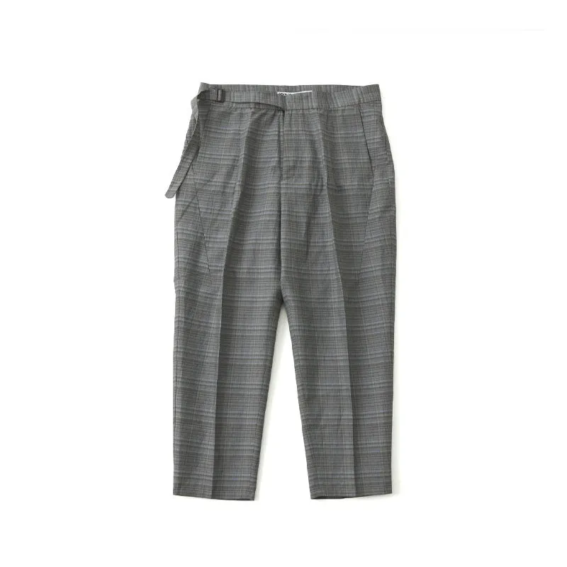 White Mountaineering Woven 1Tuck Tapered Pants Gray Check