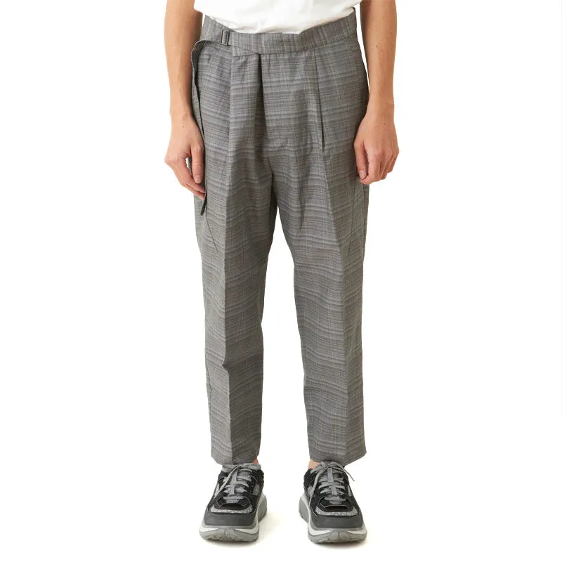 White Mountaineering Woven 1Tuck Tapered Pants Gray Check