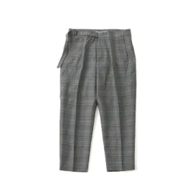 White Mountaineering Woven 1Tuck Tapered Pants Gray Check