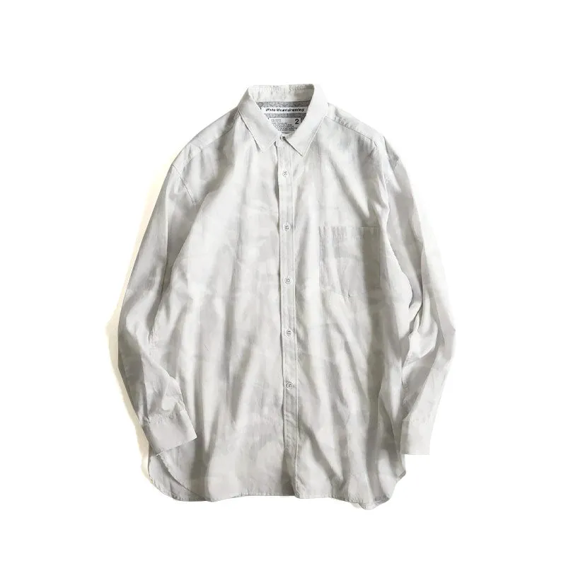 White Mountaineering Woven Camouflage Shirt Light Gray